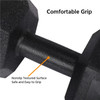 Dumbbells 7.5kg Pair Hex Weights 15kg Set Black Home Gym Strength Training