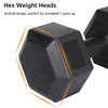 Hex Dumbbells 7.5kg Pair 15kg Set Vinyl Anti Roll Weights Home Gym Strength
