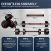 Adjustable Dumbbells 10kg Barbell Weight Set 2 in 1 Home Gym Strength Training