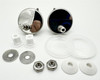 Toilet Seat Fixings Top Fix Hinges Quick Release Stainless Steel Silver 2 Pack