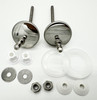 Toilet Seat Fixings Top Fix Hinges Quick Release Stainless Steel Silver 2 Pack