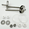 Toilet Seat Fixings Top Fix Hinges Quick Release Stainless Steel Silver 2 Pack