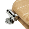 Toilet Seat Natural Wood Soft Close Tongue Groove Moulded Wood Habitat Adjustable