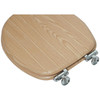Toilet Seat Natural Wood Soft Close Tongue Groove Moulded Wood Habitat Adjustable