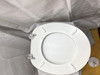 Toilet Seat White Tongue Groove MDF Adjustable Bottom Fix Hinges Bathroom