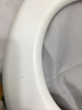Toilet Seat White Tongue Groove MDF Adjustable Bottom Fix Hinges Bathroom