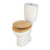 Wooden Toilet Seat Pine Soft Close Solid Wood Adjustable Hinges Bathroom
