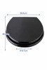Toilet Seat Black Moulded Wood Adjustable Aluminium Hinges Bottom Fix Habitat