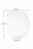 Toilet Seat White Moulded Wood Adjustable Aluminium Hinges Bottom Fix Habitat