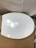 Toilet Seat White Moulded Wood Adjustable Aluminium Hinges Bottom Fix