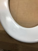 Toilet Seat White Moulded Wood Adjustable Aluminium Hinges Bottom Fix
