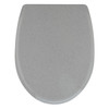 Toilet Seat Grey Glitter Soft Close Quick Release Adjustable Hinges Habitat