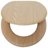 Toilet Seat Natural Wood Soft Close Tongue Groove Moulded Wood Habitat Adjustable
