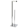 Toilet Roll Holder Freestanding Chrome Metal Bathroom Stand Spare Roll Storage