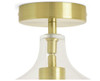 Ceiling Light Flush Glass Satin Brass Bubble Shade Habitat Abas E27 Indoor