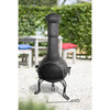 Garden Chimenea Outdoor Patio Heater Steel Fire Pit Bronzed 112cm Log Burner