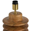 Table Lamp Base Mango Wood Natural Totem Brass E27 Bedside Habitat Emir 20.5cm