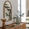 Wall Mirror 70x50cm Arched Mango Wood Natural Frame Habitat 1 Hanger Missing