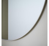 Round Wall Mirror 80cm Silver Aluminium Metal Frame Large Bathroom Habitat