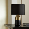 Touch Table Lamp Brass Black 3 Level Dimmable Bedside Light Habitat Duno No Shade