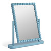 Dressing Table Mirror Blue Freestanding 360° Rotating Bobbin Frame Habitat 35cm