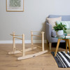Moses Basket Stand Wooden Folding Natural Pine Baby Bedside Clair de Lune