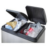 Recycling Bin 55L Dual Compartment Stainless Steel Pedal Kitchen Bin Habitat