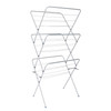 Clothes Airer 14m 3 Tier Indoor Folding Laundry Dryer Silver Steel Habitat