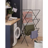 Clothes Airer 14m 3 Tier Indoor Folding Laundry Dryer Black Steel Habitat