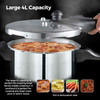 Pressure Cooker 4L Aluminium Induction Hob Steamer Basket Tower Compact Used