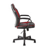 Gaming Chair Red Black Faux Leather Adjustable Swivel PC Office Chair Habitat