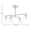 Ceiling Light 4 Light Flush Brushed Brass Opal Glass G9 Modern Chuck Habitat