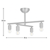 Ceiling Light 4 Light Flush Brushed Brass G9 Modern Chuck Habitat NO GLOBES