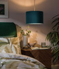 Habitat Blue Velvet Easy Fit Lampshade 30cm