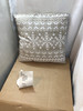 BHS Fairisle Cushion Brown and Cream 42x42cm