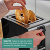 2 Slice Toaster 1050W Black Stainless Steel Bosch TAT7203GB