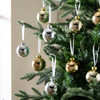 Argos Home Glass Christmas Baubles Silver and Gold Pack of 9