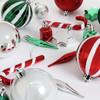 Christmas Baubles Red Silver Mixed Shapes Argos Home