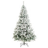 7ft Snowy Artificial Christmas Tree Green Habitat image 1