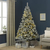 7ft Snowy Artificial Christmas Tree Green Habitat image 2