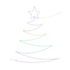 3ft Rainbow LED Christmas Tree 120 Colour Changing Lights Habitat image 1