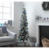 6ft Snow Tipped Pencil Christmas Tree Slim Habitat image 2