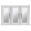 3 Door Mirrored Bathroom Cabinet White Argos Home image 4