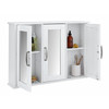 3 Door Mirrored Bathroom Cabinet White Argos Home image 5