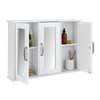 3 Door Mirrored Bathroom Cabinet White Argos Home image 8