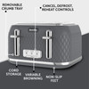 Breville VTR013 Curve 4 Slice Toaster Grey Chrome
