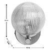Argos catalogue image 2 of 3: Wall Light Habitat Ribbed Glass Globe Champagne Brass Finish.