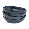 Navy Reactive Stoneware Pasta Bowl Single Piece Habitat. Catalogue 4-piece photo; actual stock listing supplies 1 pieces only.