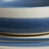 Blue Artisan Stripe Dinner Set Stoneware Habitat 11 Piece. Catalogue 12-piece photo; actual stock listing supplies 11 pieces only.