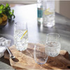 Daytime Drinking Glasses Clear Habitat Set of 16. Catalogue 18-piece photo; actual stock listing supplies 16 pieces only.